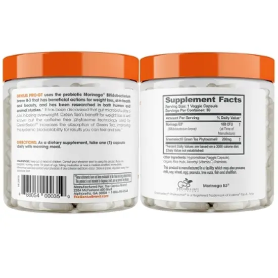 Genius Probiotics &ndash; Weight Loss & Digestive Support with Green Tea Extract &ndash; Bloating Relief & Metabolism Boost &ndash; 30 Servings image {7}