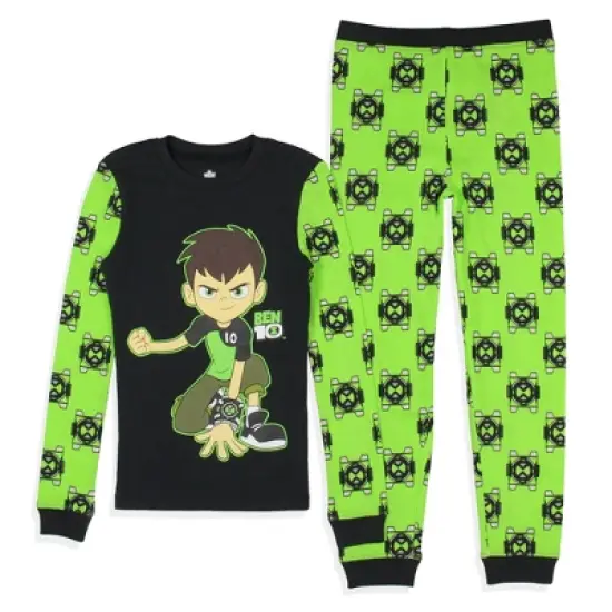 Ben 10 Boys' Cartoon Omnitrix Tossed Print Character Tight Fit Pajama Set Multicolored image {5}
