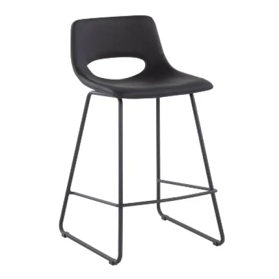 Set of 2 Robbi Steel/Faux Leather Counter Height Barstools - LumiSource image {1}