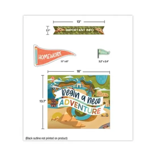 Carson-Dellosa Education Calendar Bulletin Board Set, Let's Expolore, 123 Pieces image {3}
