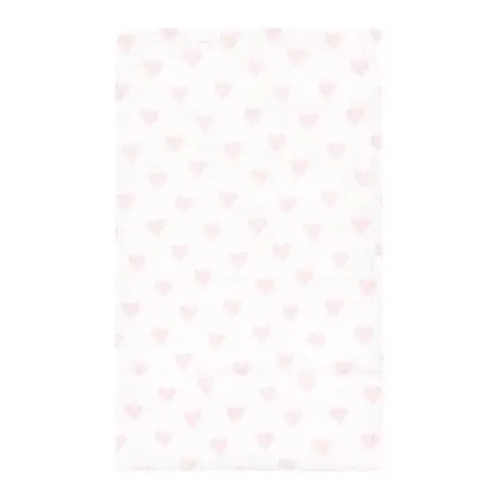 Hudson Baby Infant Girl Cotton Flannel Burp Cloths, Pink Gray Elephant, One Size image {5}