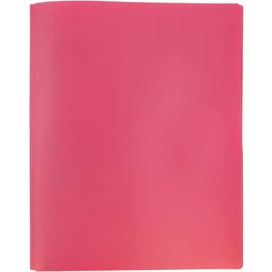 JAM 6pk POP 2 Pocket School Presentation Plastic Folders with Prong Fasteners Pink image {4}