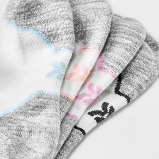 Women's Cushioned Active Striped 6+1 Bonus Pack No Show Tab Athletic Socks - All in Motion&trade; White 4-10 image {1}