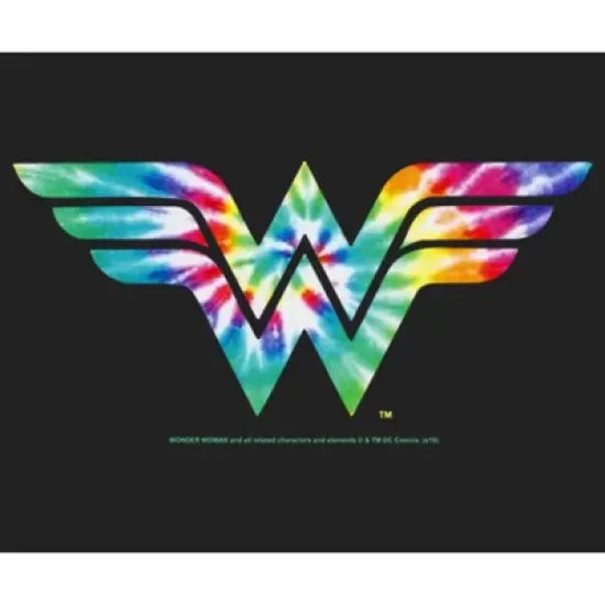 Junior's Justice League Tie Dye Logo Festival Muscle Tee image {1}