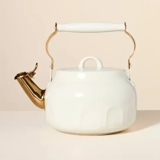 2qt Stainless Steel Arch Cutout Teapot - Hearth & Hand&trade; with Magnolia image {5}