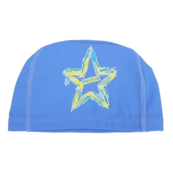 Unique Bargains Knitted PU Elastic Star Pattern Swim Cap 1 Pc image {6}