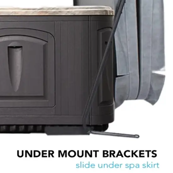 Puri Tech Rock Undermount Spa Cover Lift Removal System Bracket - Black image {1}