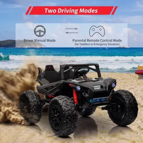 2 Seaters 24V Ride on UTV with Remote Control,10AH Battery, 400W Powerful Motors with 17" EVA Wheels image {2}