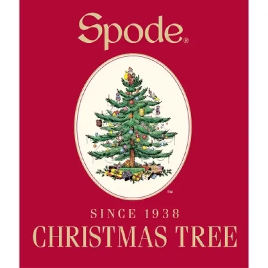 Spode Christmas Tree Gold Salad Plate, 8-Inch Porcelain Dinner & Appetizer Plate, Microwave & Dishwasher Safe, Festive Collectible Seasonal Plate image {5}
