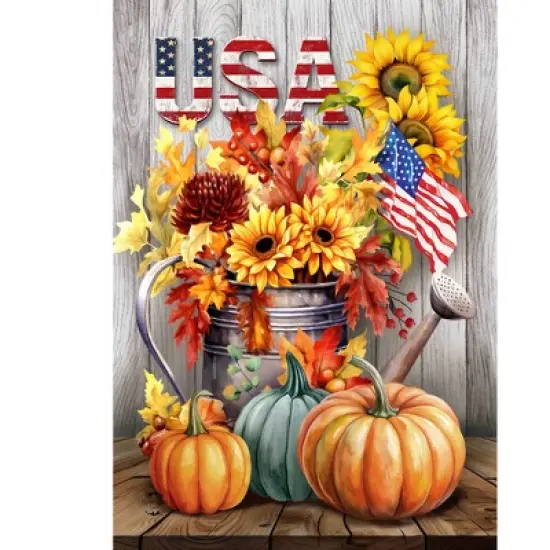 Briarwood Lane Fall House Flag 40x28 For Outdoor Americana Autumn For Fall House Flag image {2}