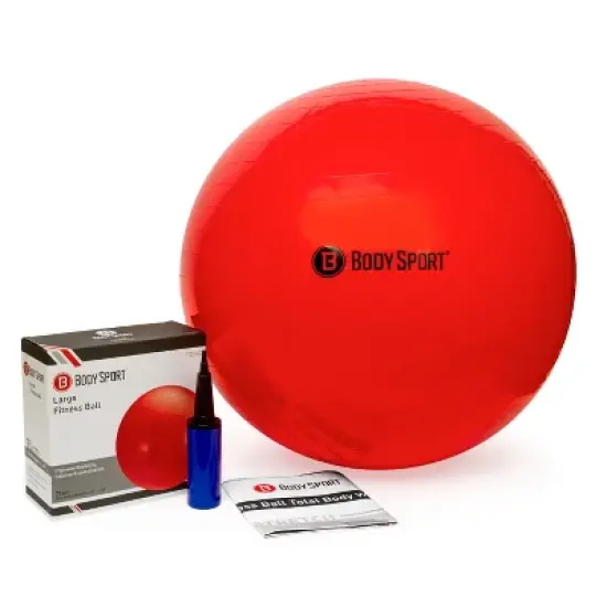 BodySport Slow Release Exercise Ball with Pump, Exercise Equipment for Home, Office, Gym, and Classroom image {8}
