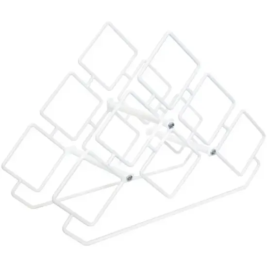 Sunnydaze Modern 6-Bottle Triangular Wine Rack - Indoor Steel Wire Tabletop Accent image {7}