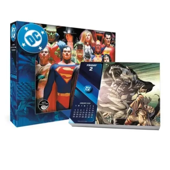 Trends International 2026 DC Comics Dayata Time 6.12"x5.37" Box Calendar image {10}