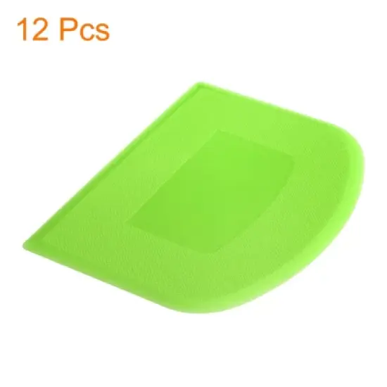 Unique Bargains Kitchen Flexible Plastic Baking Cake Scraper Dough Cutter 4.65x3.7 Inch image {2}