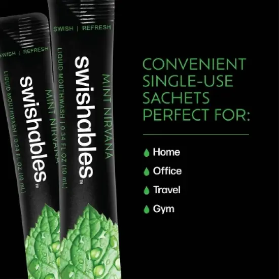 Swishables Liquid Mouthwash Sticks - Mint - 0.34 fl oz/36ct image {5}