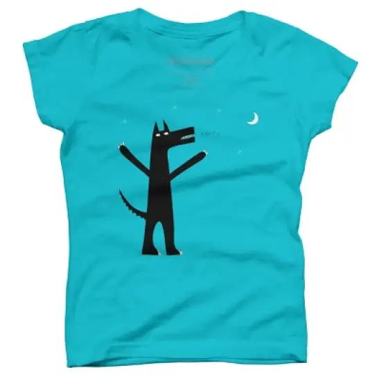 Girl's Design By Humans Arooo! By NicSquirrell T-Shirt image {3}