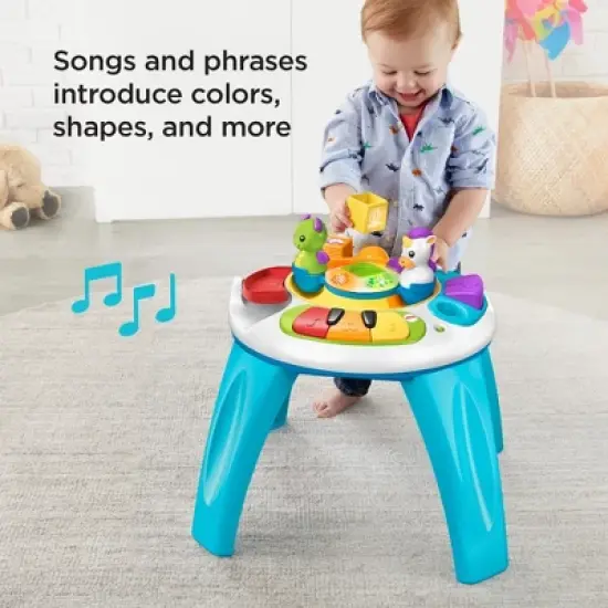 Fisher-Price Enchanted Friends Learning Table Musical Play Center for Baby, Dragon & Unicorn Toys image {3}