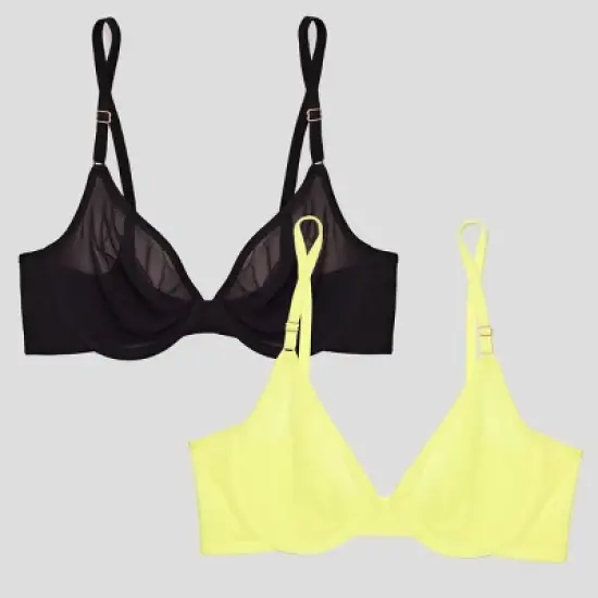 Smart & Sexy Sheer Mesh Demi Underwire Bra 2-Pack image {14}