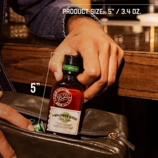 18.21 Man Made Spiced Vanilla 3-in 1 Travel Size Mens Shampoo+Conditioner+Body Wash, 3.4 oz image {1}