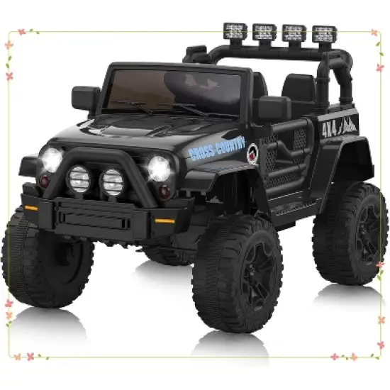 2-Seater Ride On Truck Car, 12V Electric Car for Kids Battery Powered Car w/Parent Remote Control image {7}