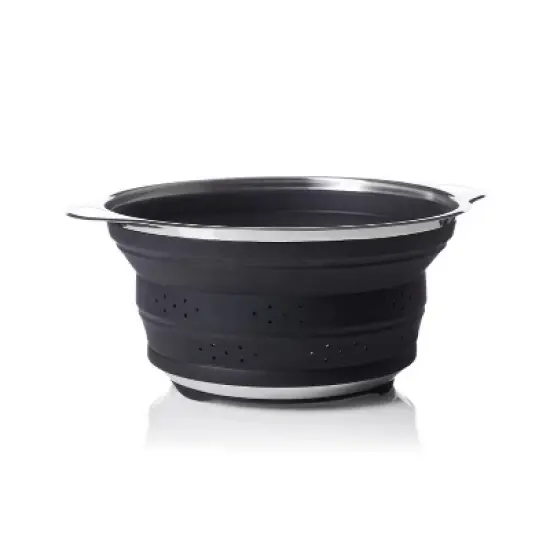 Better Houseware Silicone Collapsible Colander, Black image {4}