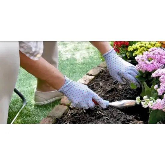 3pk Polka Dot Print Garden Gloves - Ultimate Innovations image {2}