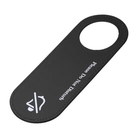 Unique Bargains PU Leather Waterproof Double-Side Office Hotel Meeting Door Hanger Sign image {2}