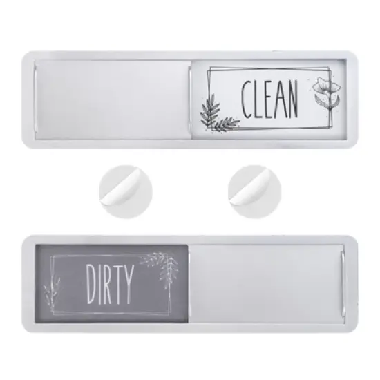 Unique Bargains Non-Scratch Clean Dirty Sign Plastic Rectangle Dishwasher Magnet image {6}