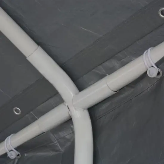 vidaXL Party Tent Grey Polyethylene, powder-coated steel Large image {5}