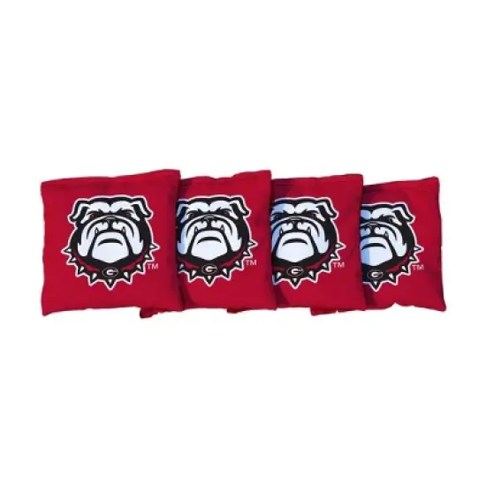 NCAA Georgia Bulldogs Corn-Filled Cornhole Bags Red - 4pk image {1}