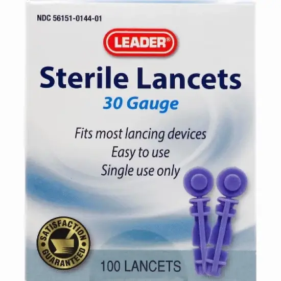 Leader 30 Gauge Sterile Lancets 100 ea image {3}