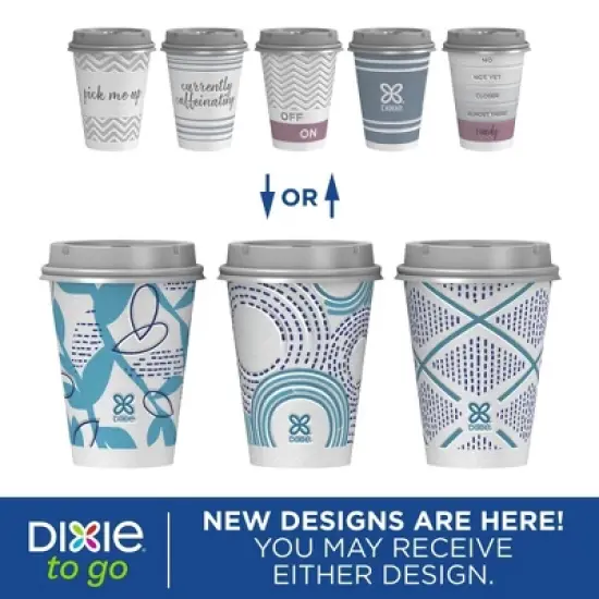 Dixie To Go Disposable Hot Cups & Lids - 12oz image {2}