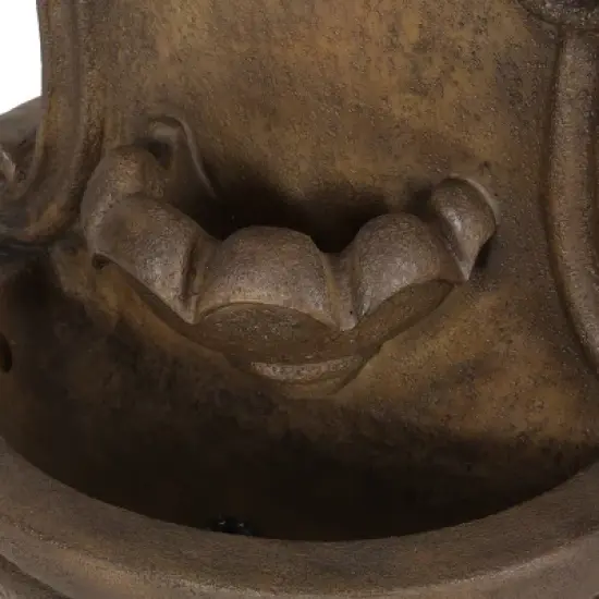 Fraser Outdoor 2-Tier Single Spout Fountain - Light Brown - Christopher Knight Home image {6}