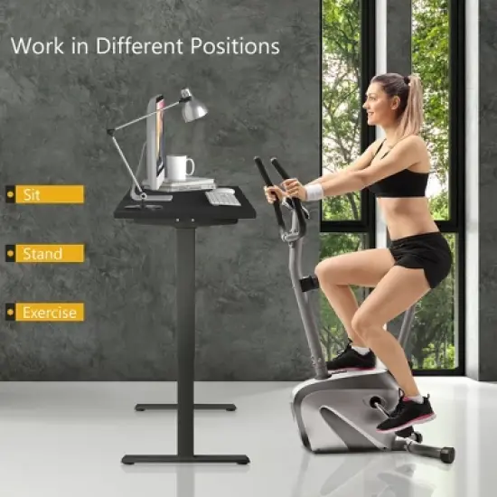 Costway Electric Adjustable Standing up Desk Dual Motor w/ Controller Black image {9}