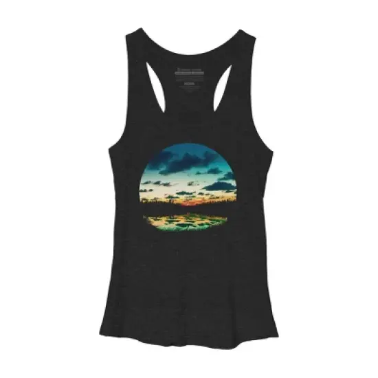 Women's Design By Humans Summer Sunset By BobyBerto Racerback Tank Top image {2}