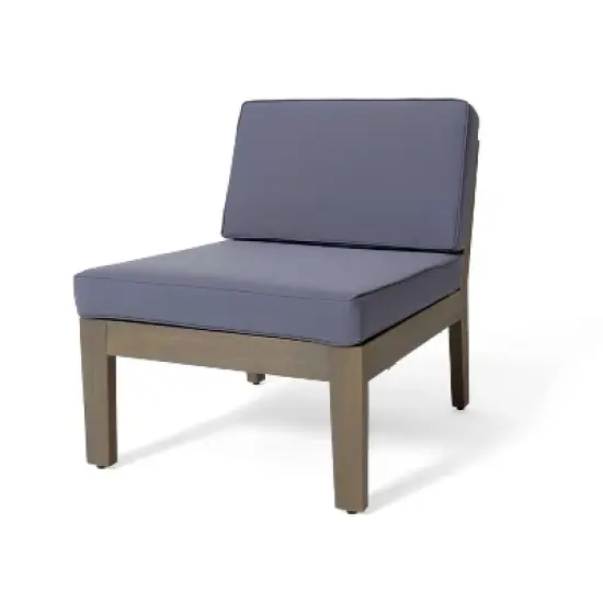 FIONECA L-Shaped Outdoor Sectional Sofa Set with Cushions, Acacia Wood Frame Patio Conversation Set for Garden, Deck, or Balcony image {10}