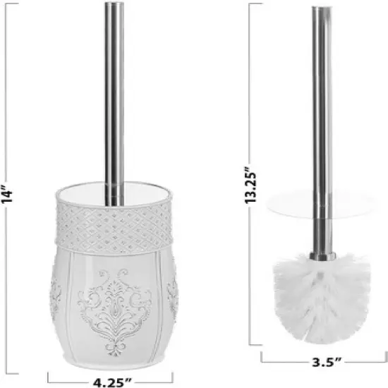 Creative Scents Vintage White Toilet Brush With Holder image {2}