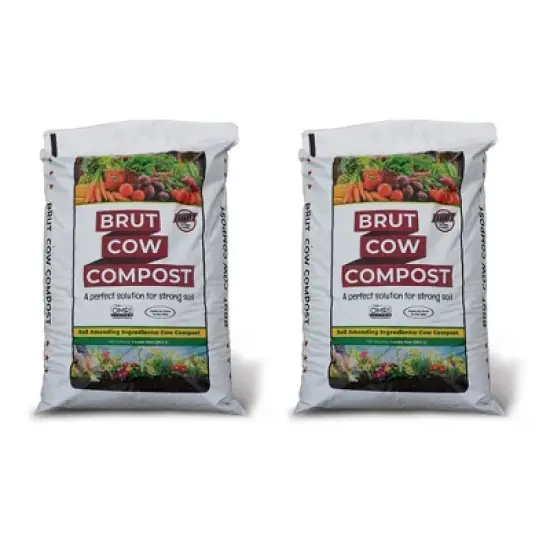 Brut Organic Pure Effective Nutrient Rich Garden Enhancer Cow Compost for Increased Plant Health and Biodiversity, 1 Cubic Foot Bag image {7}