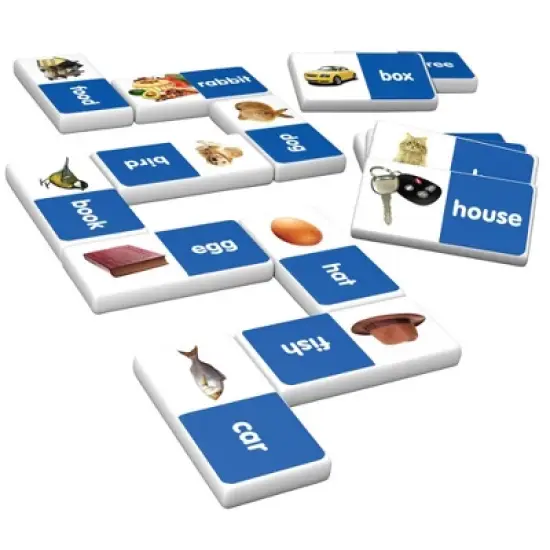 Junior Learning Ten Frame and First Words Dominoes Game Set - 56 Dominoes image {1}