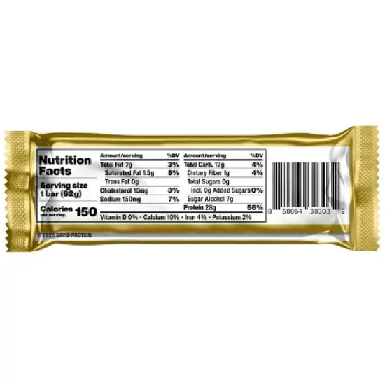 David Protein Bars with 28g Protein&nbsp;- Fudge Brownie Flavor - 12ct image {1}