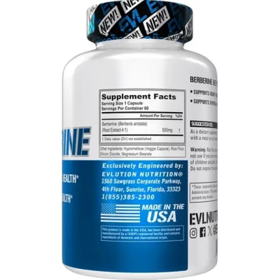 Evlution Nutrition Berberine - Heart Health - 60 Servings image {1}