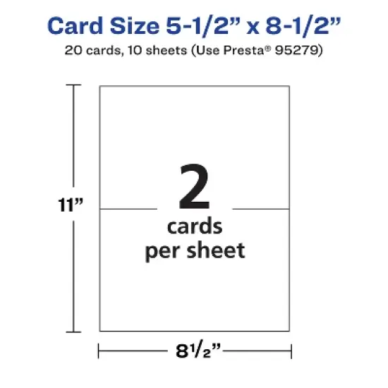 Avery Printable Rectangle Invitation Cards, 5.5" x 8.5", Glossy White Cardstock, Laser/Inkjet Cards, 20 Total image {4}