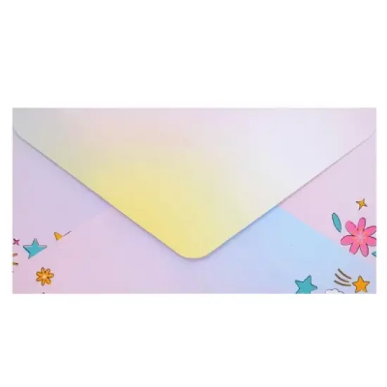 Pipilo Press 92 Piece Unicorn Stationery Set for Kids, Girls, with 60 Stationery Sheets, 30 Envelopes, Sticker Sheet, Pocket Folder image {6}