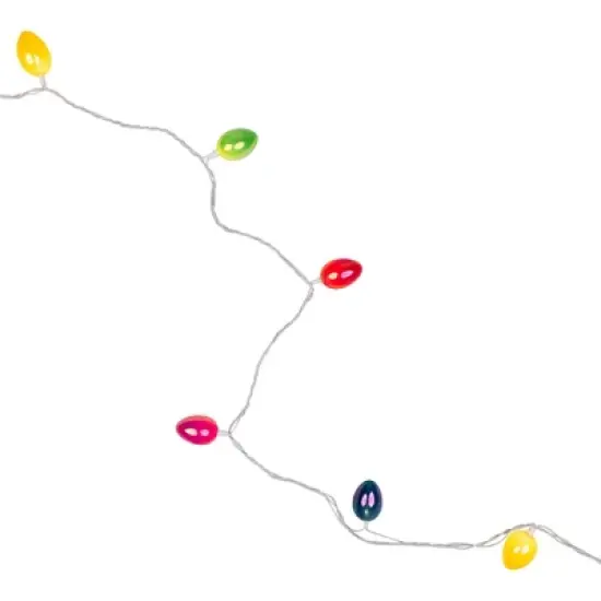 Northlight 10-Count Pearl Multi-Colored Easter Egg String Light Set, 7.25ft White Wire image {9}