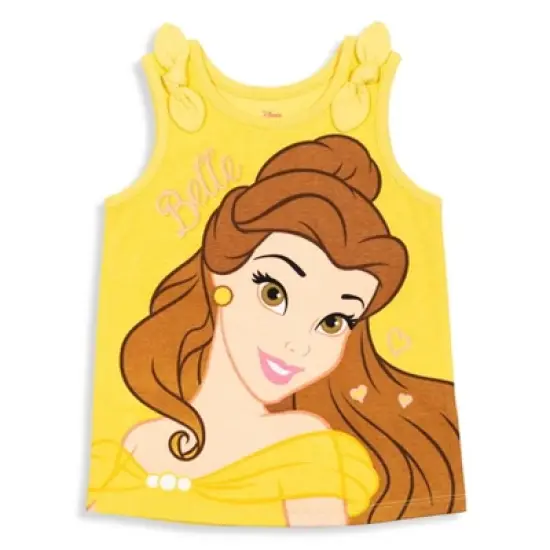Disney Princess Princess Moana Rapunzel Jasmine Belle Baby Girls Tank Top and French Terry Shorts Infant image {2}
