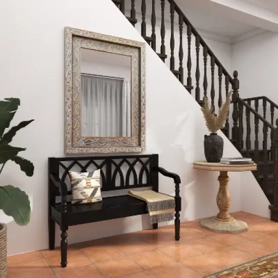 Farmhouse Wood Sitting Bench - Olivia & May image {15}