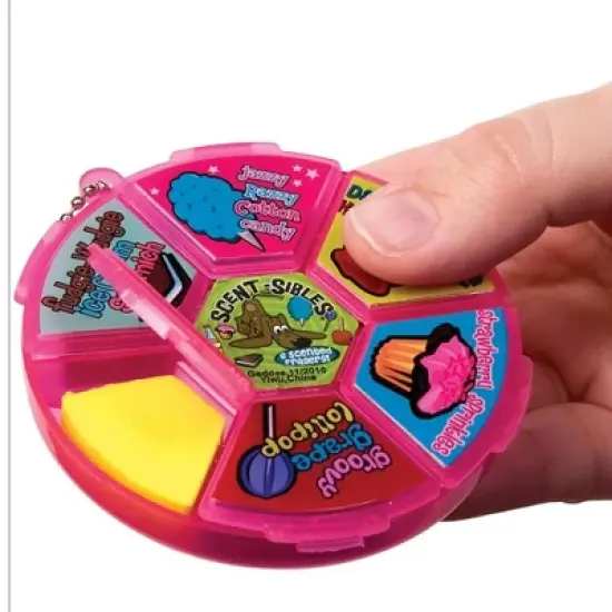 Whimsical Scents & Sparkling Erasing! Scented Carnival Eraser Wheels (6 Pack). image {2}