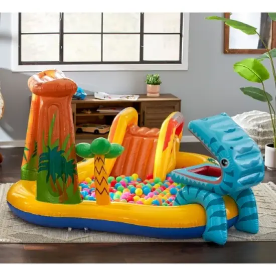 Intex Inflatable Kids Dinosaur Play Center Outdoor Water Park Pool with Slide image {2}