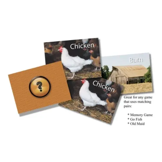 Stages Learning Materials Photographic Memory Matching Game, On the Farm image {4}
