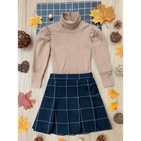 Girls Top of the Class Sweater & Pleated Skirt Set - Mia Belle Girls image {4}